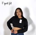BLUSA CROP DE MANGA LARGA